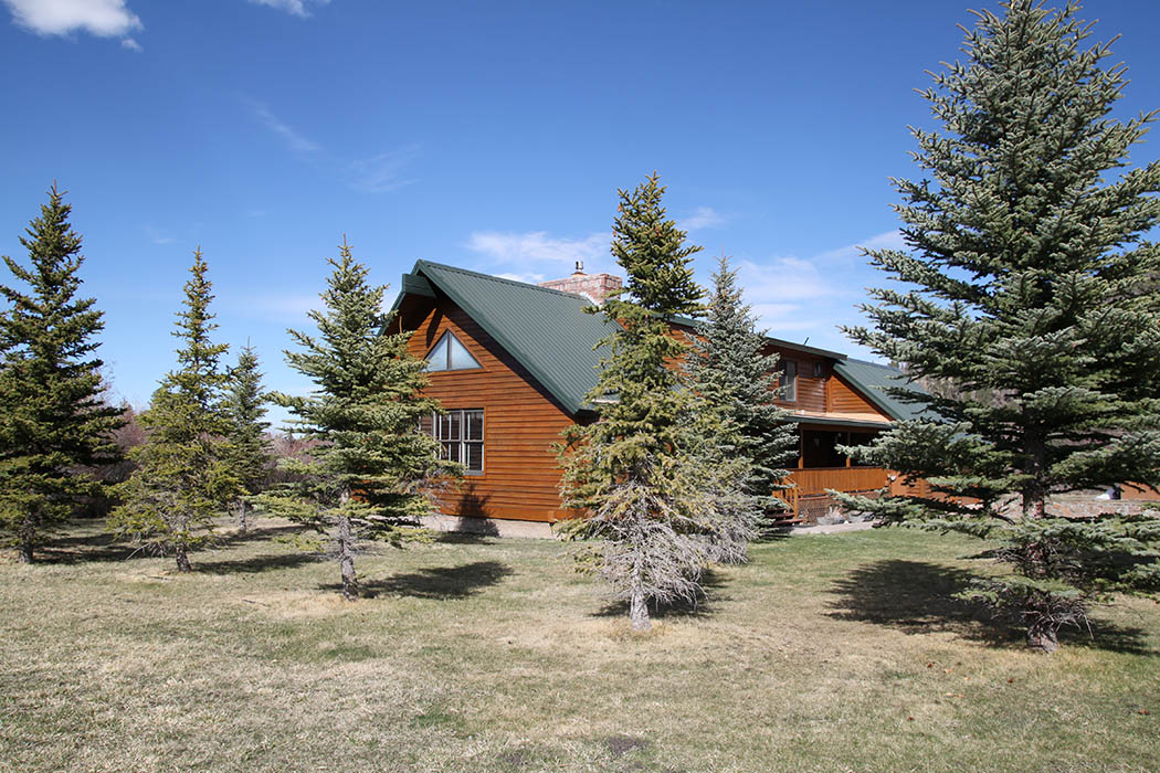Side view of Fishing Lodge Cabin